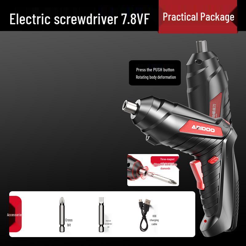 

Перезаряжаемый многофункциональный набор электрических отверток - Компактный бытовой инструмент Phillips и шлицевой.