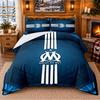 Set Biancheria da Letto Stampato 3 Pezzi Olympique Lyonnais FC Fantasia Lenzuolo Federa per Decorazione Camera da Letto
