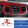 4pcs Red Carbon Fiber Car Front Dashboard Panel Cover For Dodge Charger 2015-22