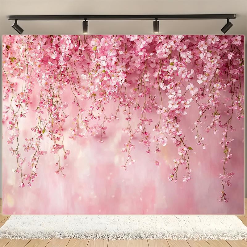 pink cherry blossom background, suitable for weddings, parties, photo studios, live broadcastL