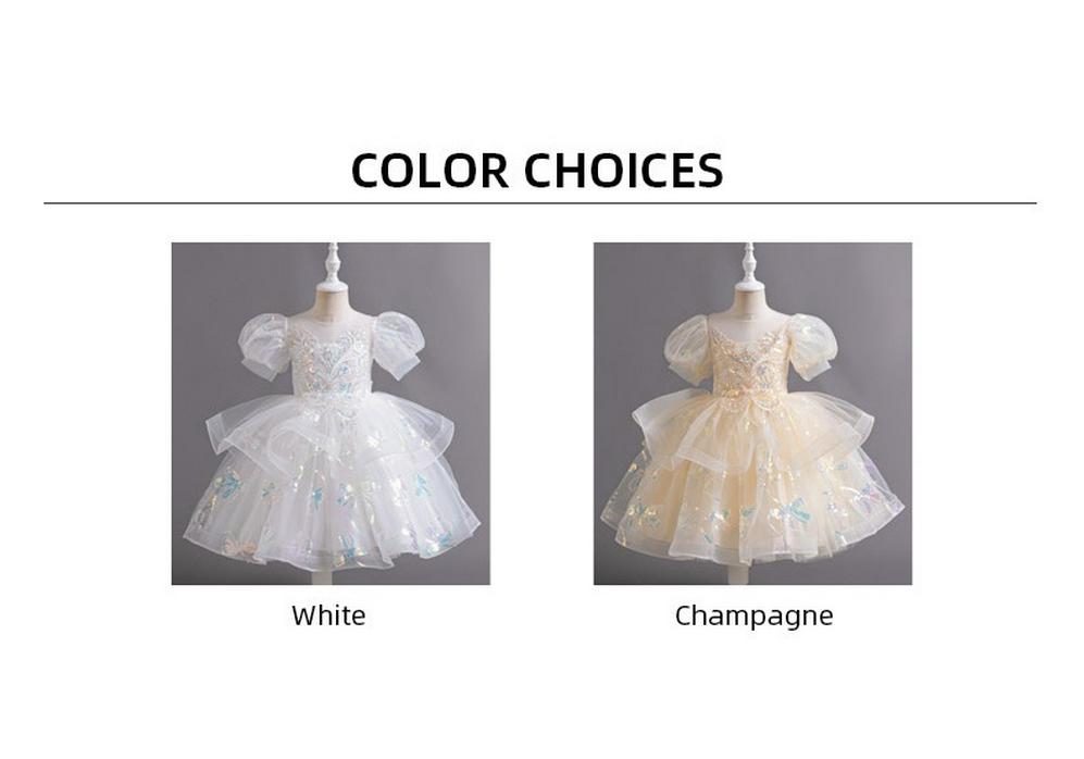 Children’s Puffy Skirt Flower Dress – Princess Costume for Weddings & Birthdays