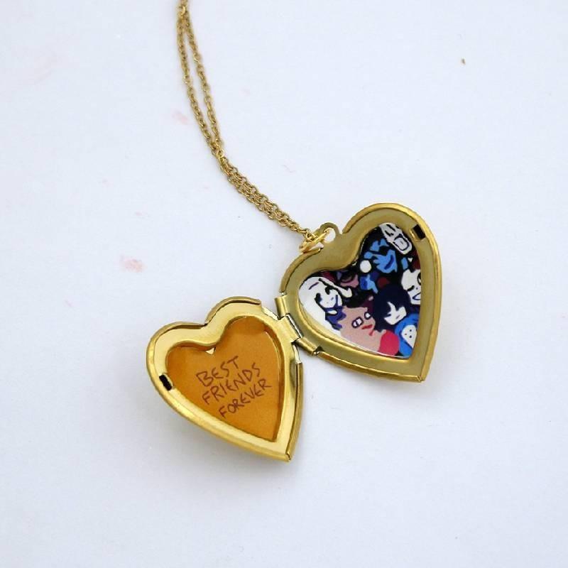 Heart Undertale Necklace Love Family Photo Pendant Jewelry Stylish And Small