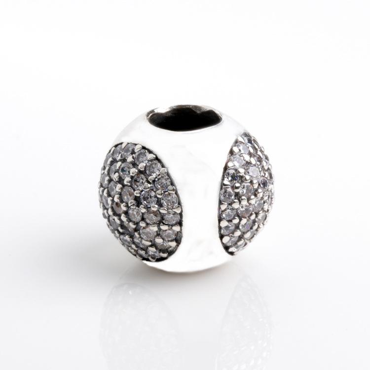 S925 Sterling Silver Shiny Water Drop Beads for DIY Bracelets