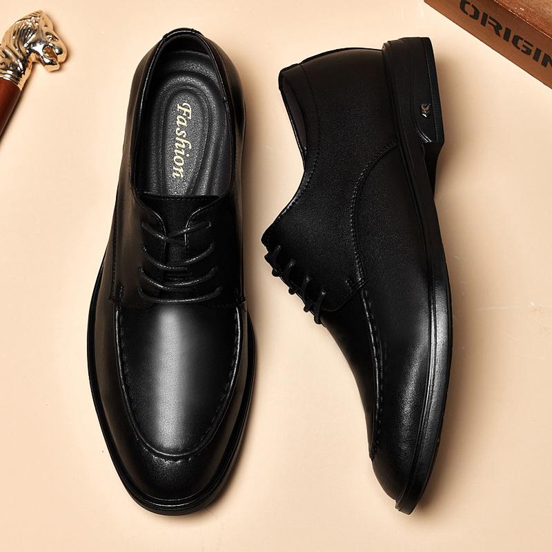 Fashion Genuine Leather Men's Oxford Shoes Spring Summer Casual Shoes Fashion Soft Sole Sneakers Walking Shoes Simple Business Footwear