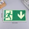 New 1 Luminous Exit Sign - Emergency Evacuation Safety Wall Decal, Photoluminescent Fire Evacuation Indicator With Green Border