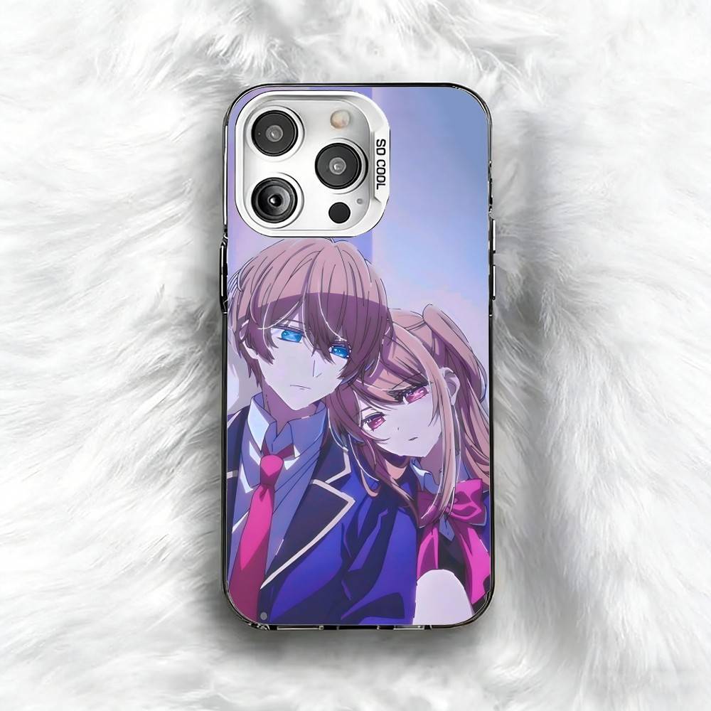 

O-Oshi NO-KO Phone Case For iPhone 16 17 15 14 12 13 Pro Max Black Color Shockproof Cover iPhone17PRO