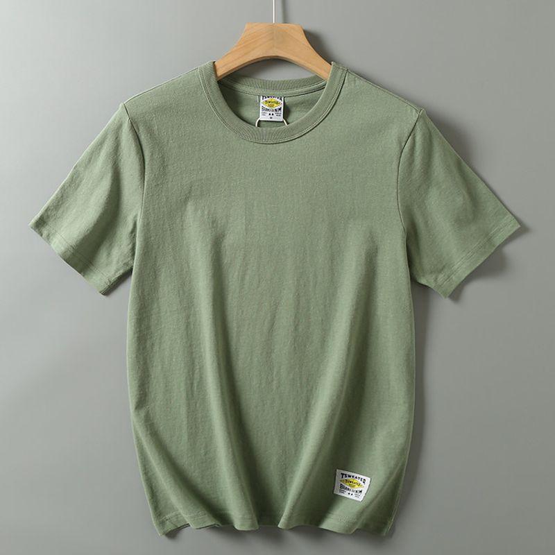 210G Washed Men's Casual Bottoming Shirt Short Sleeve T-shirt