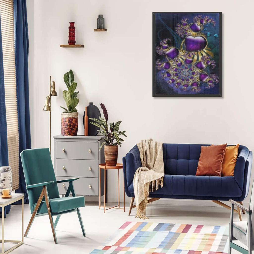 5D bricolage complet rond diamant peinture paysage Kits strass mosaïque fait main cadeau décoration de la maison 30x40 cm/12x16 pouces