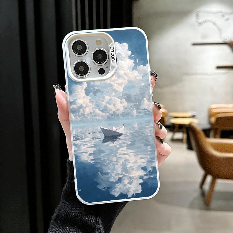 Paper Airplane Boat Dream Shockproof Phone Case for iPhone 17 Air 16 16E 15 Pro Max 14 Plus 13 Mini 12 Back Cover Anti Fall Fund