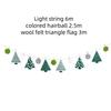 Triangle Flag Christmas Banner Coloured Hairball Christmas Tree Decoration  Christmas