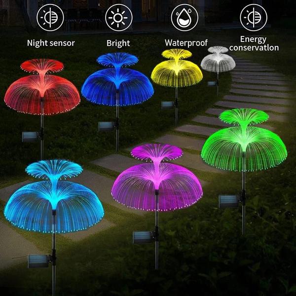 Solar LED Jellyfish Lights Outdoor Garden Decor Lawn Light 7 Color Change Waterproof Patio Yard Pathway Decor Solar Flowers Lamp
