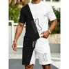 Zomer Modieus Mannen Minimalistische Stijl 3D Tweedelig Set Straat Casual Mode Ademend Comfortabel Sport Los Grote Maat Sportkleding