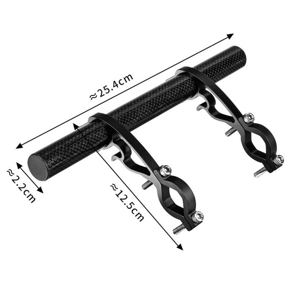 CHANJIF Bicycle Handlebar Extension, Bike Multi-Bar Stay, Handlebar Mount, Multi-Bar Extension, Lightweight Carbon Fiber, Fits Diameters 20mm-32mm