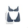 4 Pieces Car Mud Flaps with Mounting Holes Shielding Molded Mudguards