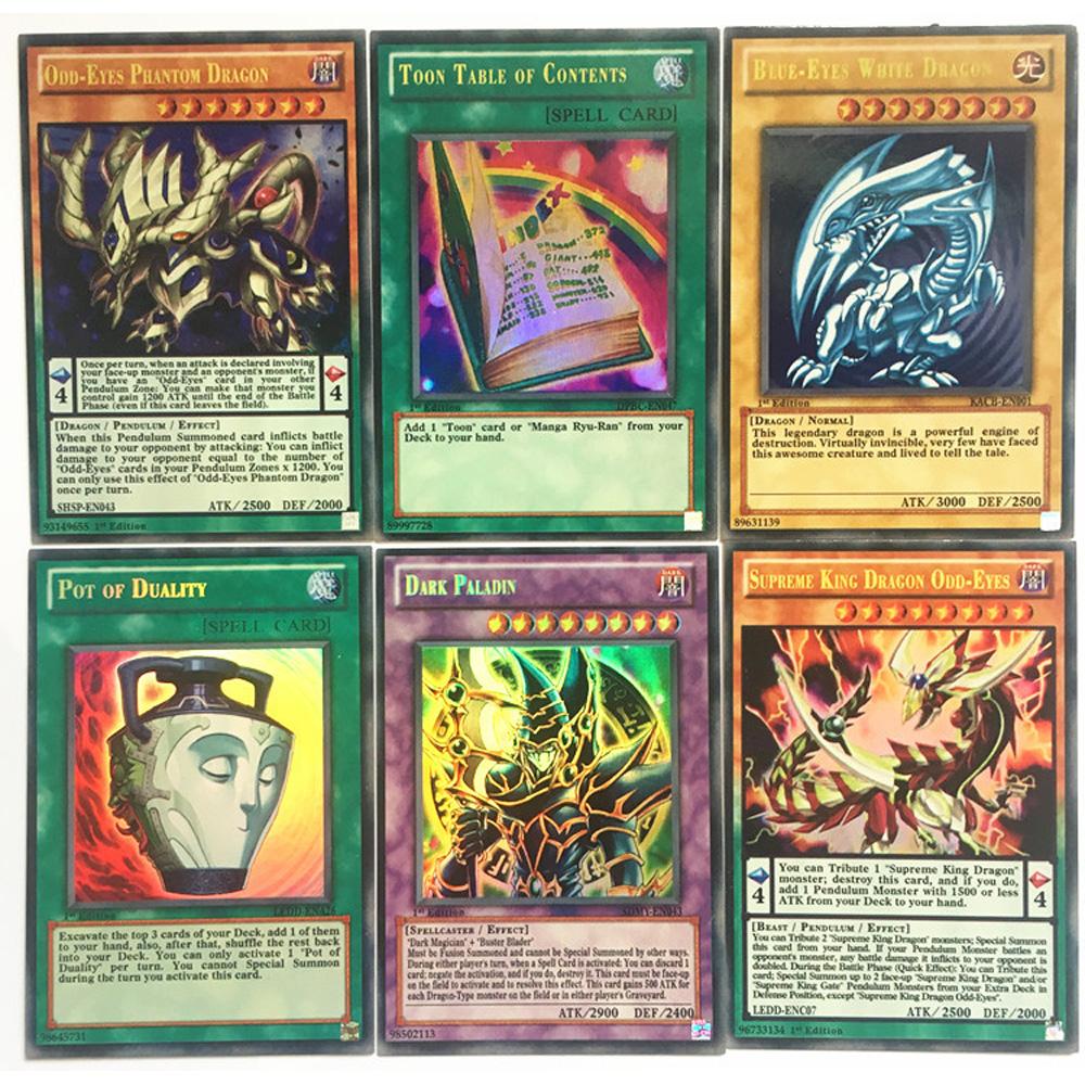 Buy 112Pcs Yu Gi Oh Cards Anime Holographic English Card Wing Dragon ...