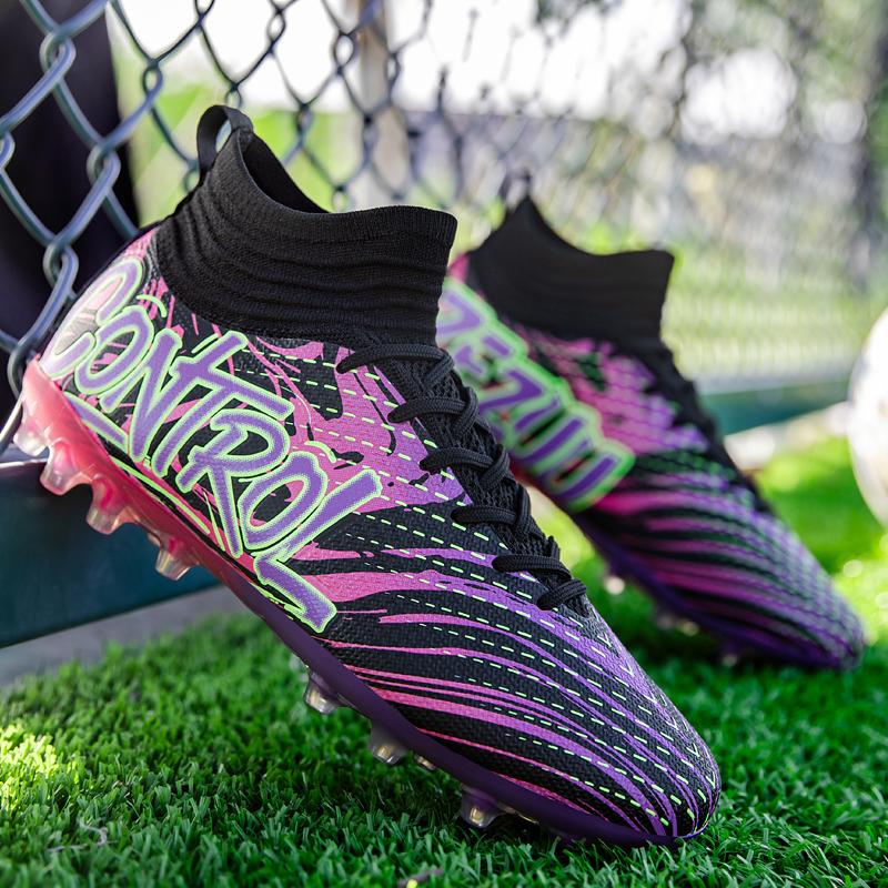 Football Boots Professional Society Soccer Cleats AG/FG Soccer Shoes Non-slip Grass Training Sneaker Teenagers Sports Footwear