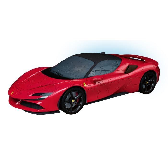 Ravensburger-puzzle 3d ferrari sf90 stradale-dès 10 ans-108 pièces numérotées à assembler sans colle-accessoire inclus-11576