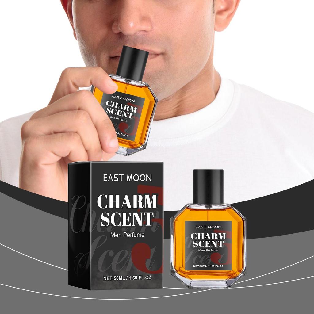 Men's Whiskey Scented Perfume 50ml Long-lasting light woody fragrance Exquisite bottle design radiates charm