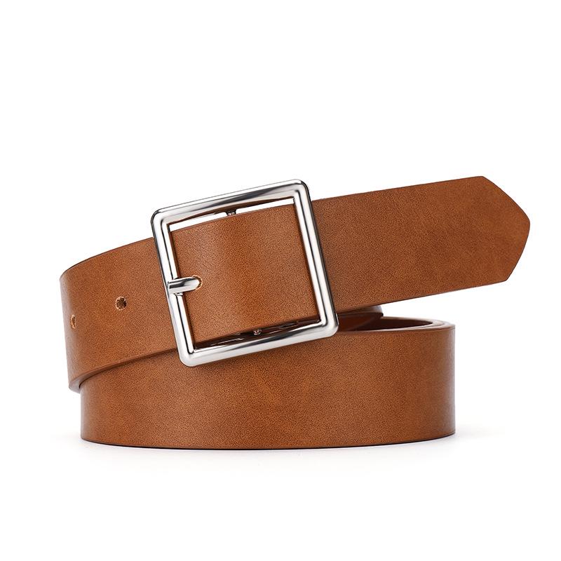 Women's Korean-Style Decorative Wide Pin Buckle Belt for Jeans - Unisex & Versatile