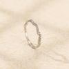 TYJ0339 S925 Sterling Silver Wavy Diamond Ring - Ultra-Fine, Minimalist Stacking Midi for Women's Index Finger