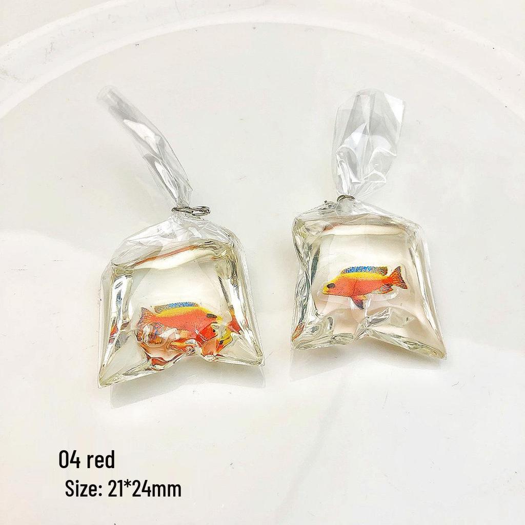 Tropical Fish Cartoon Keychain Necklace - DIY Water Bag Ocean Jewelry Accessory