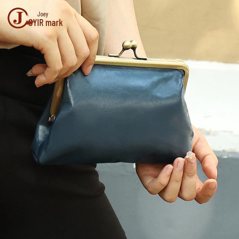 

Клатч для макияжа из натуральной кожи с застежкой - Модная сумка для хранения высокого класса для женщин