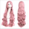 Pink Wigs With Bangs Long Wavy Pink Wigs For Women Synthetic Natural Wavy Wig Heat Resistant Colorful Wigs For Daily Party Cospl
