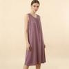 Summer Women's Modal Ruched Round Neck Sleeveless Sleep Dress Loose Casual Plus Size Simple Tank Dress Nightgown Loungewear