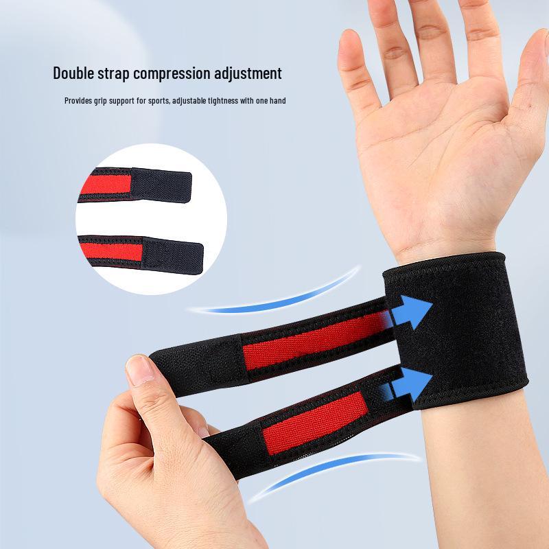 Double Strap Compression Wrist Support for Weightlifting & Fitness