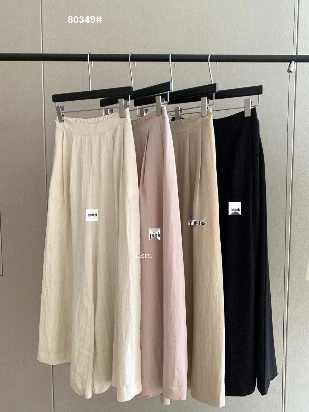 

Women s Flowing High-Waisted Wide-Leg Pants - 2026 Spring New Lazy Style Versatile Casual Straight Long Pants Pink