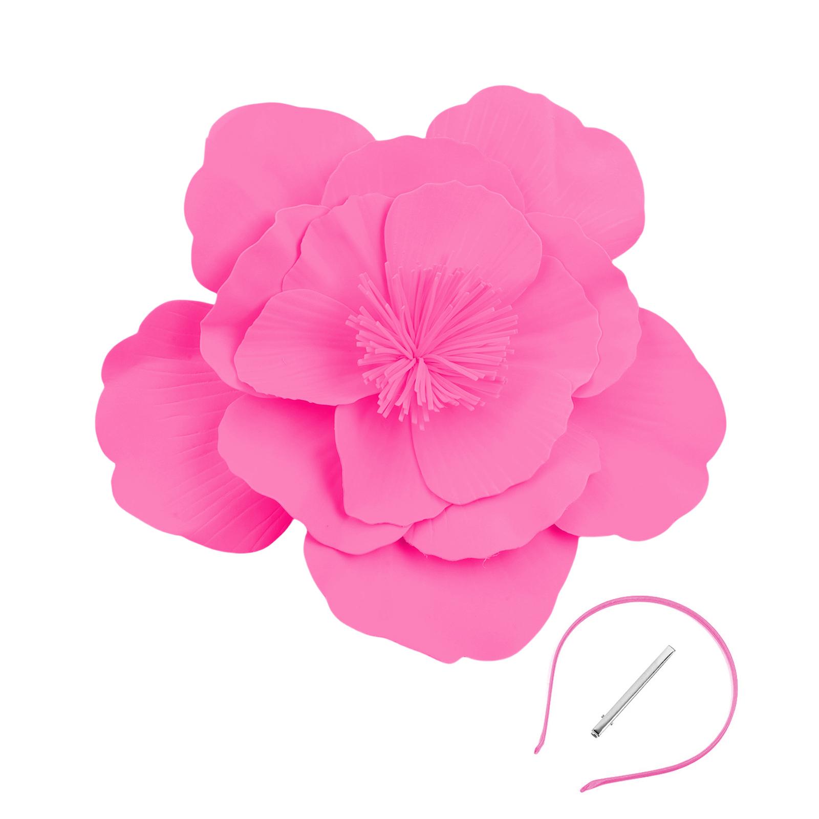 

Large Flower Fascinators for Girls Women Tea Party Cocktail Headwear Derby Hats with Headband and Clip for Wedding гарячі рожевого кольору