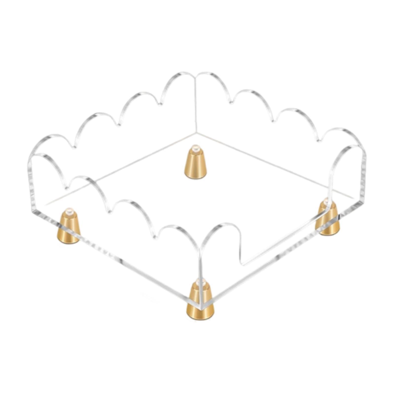 Acrylic Napkin Holder Wedding Hotel Modern Cafe Decor Kitchen Tissue Dispenser Bathroom Paper Towel Holder Tabletop Napkin Stand