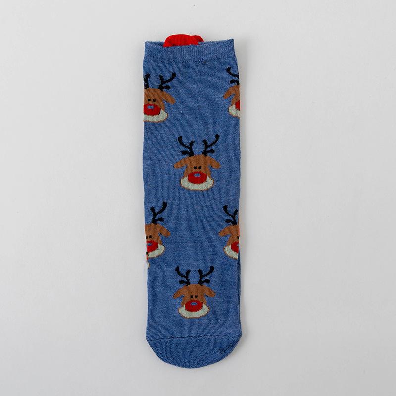 Christmas Socks, Santa Claus, Reindeer, Snowman, Gingerbread, Human Tube, Women's Socks, Cotton Cartoon, Autumn and Winter