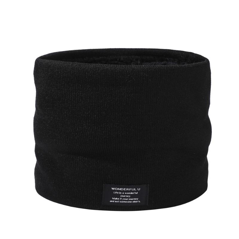 Winter Men's Knitted Scarf Outdoor Cold-proof Cycling Velvet Scarf Women's New Neck Cover Fashionable and Versatile