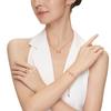 Emporio Armani Diamond Bow Pendant Clavicle Chain 925 Silver Necklace Women's Rose Gold Rose gold F base package