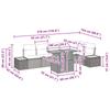 Garden Sofa Set with Storage 7 pcs Black Poly Rattan