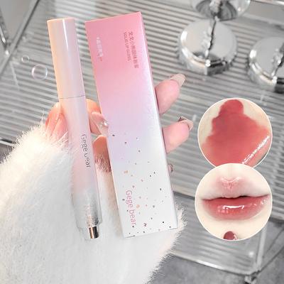 Lip Gloss, Water-glossy Mirror-like Pouty Lips, Moisturizing and Non-sticky, Long-lasting, Youthful-looking Lip Balm for Women