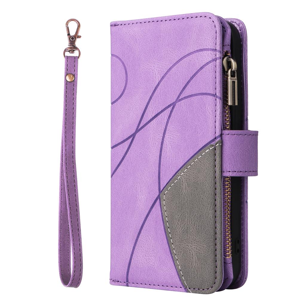 For Samsung Galaxy A17 5G/A17 4G/A26 5G/A16 5G/A16 4G Leather Case with Strap Zipper 9 Card Slot Phone Cover Stand