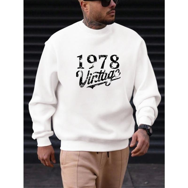Men'S Vintage Pattern Casual Crewneck Sweatshirt