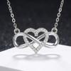 Popular Jewelry, Love 8-character Synthetic Zircon Necklace, Heart-shaped Pendant, Neck Chain, Niche High-end Necklace, Wholesale.