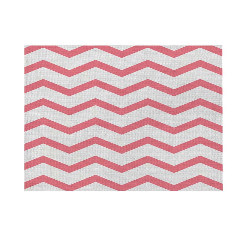 40X30cm Modern Geometric Simple Dining Tables Mat Heat Resistant Linen Placemat For Table Drink Cup Coaster Kitchen Accessories
