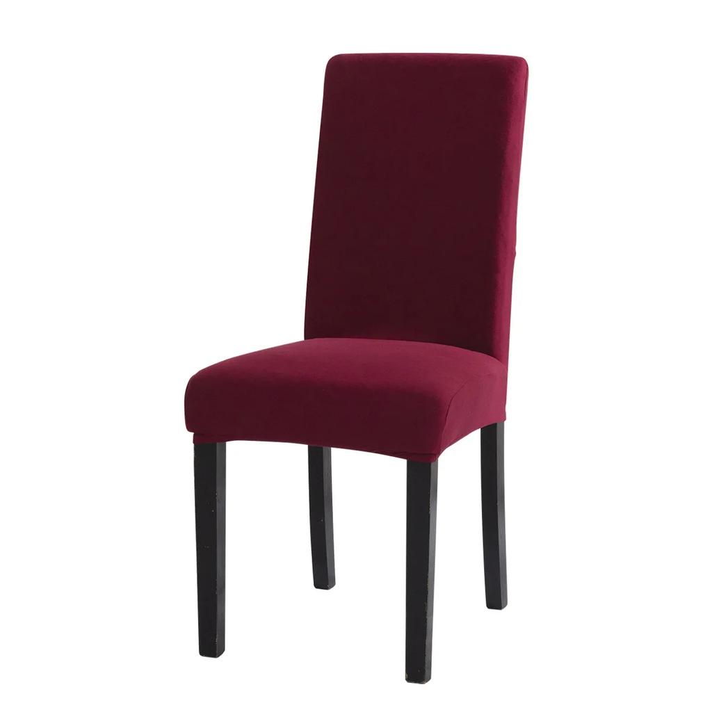 Solid Color Chair Cover Elastic Chair Cover Home Chair Protective Cover Hotel Office Chair Cover  Chair Covers Dining Room