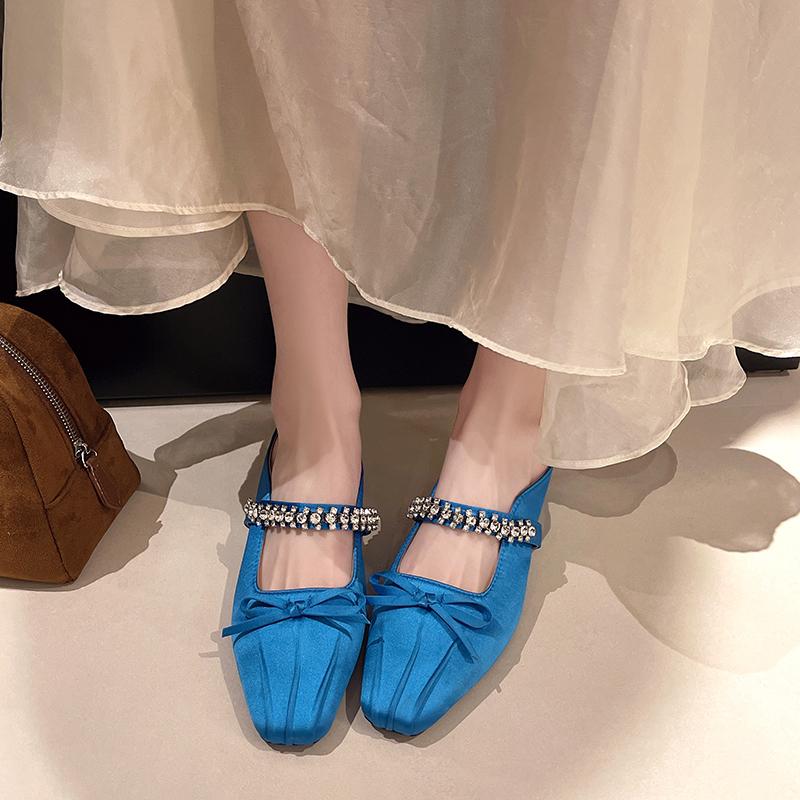 Mode Nouvelle Mode Mode Femme Été Mode Mules à Talons Bas Bout Carré À Enfiler Robe Slides Pantoufles Confortables pour Fête et Tenue Décontractée