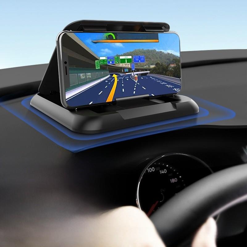 Car Mount Holder With Silicone And Carbon Fiber For Dashboard And Ar Navigation