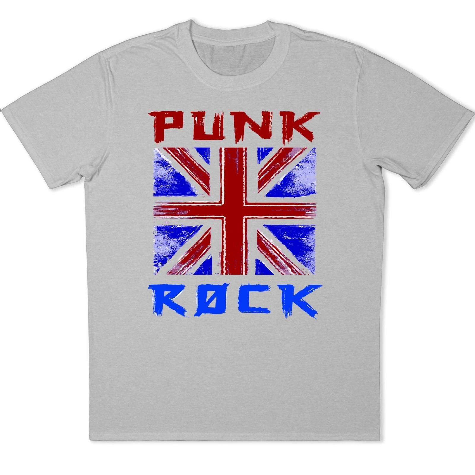 Punk Rock Union Jack Graphic T-Shirt British Flag Music Tee UK Rebel Band Gift M