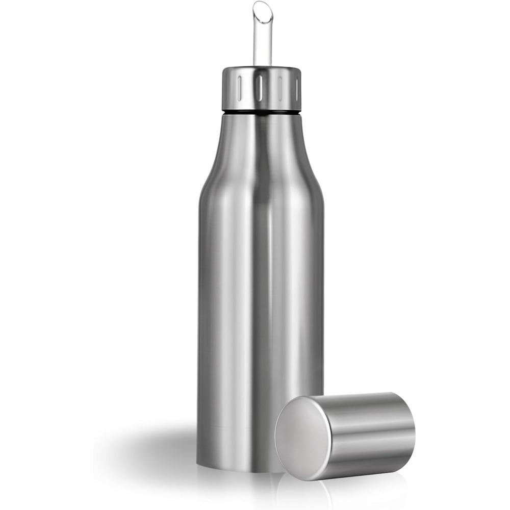Stainless Steel Oil Dispenser Bottle - Leak-proof Olive Oil Decanter for Kitchen Use, Olive Oil and Cooking Liquids Kitchen