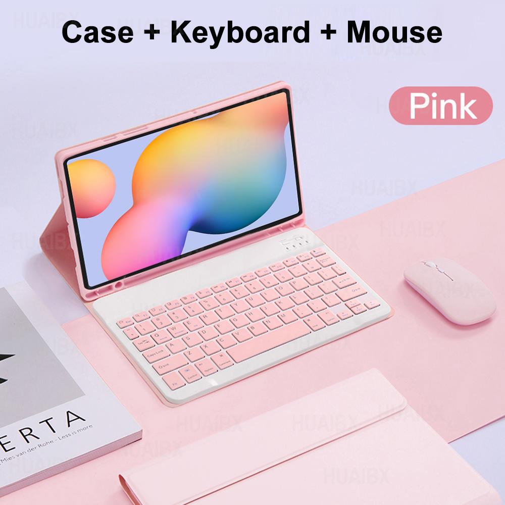 For Galaxy Tab S6 Lite 10.4 Inch Case with Keyboard, Detachable Keyboard Cover for Samsung Tab S6 Lite SM-P610 P613 P615 P619