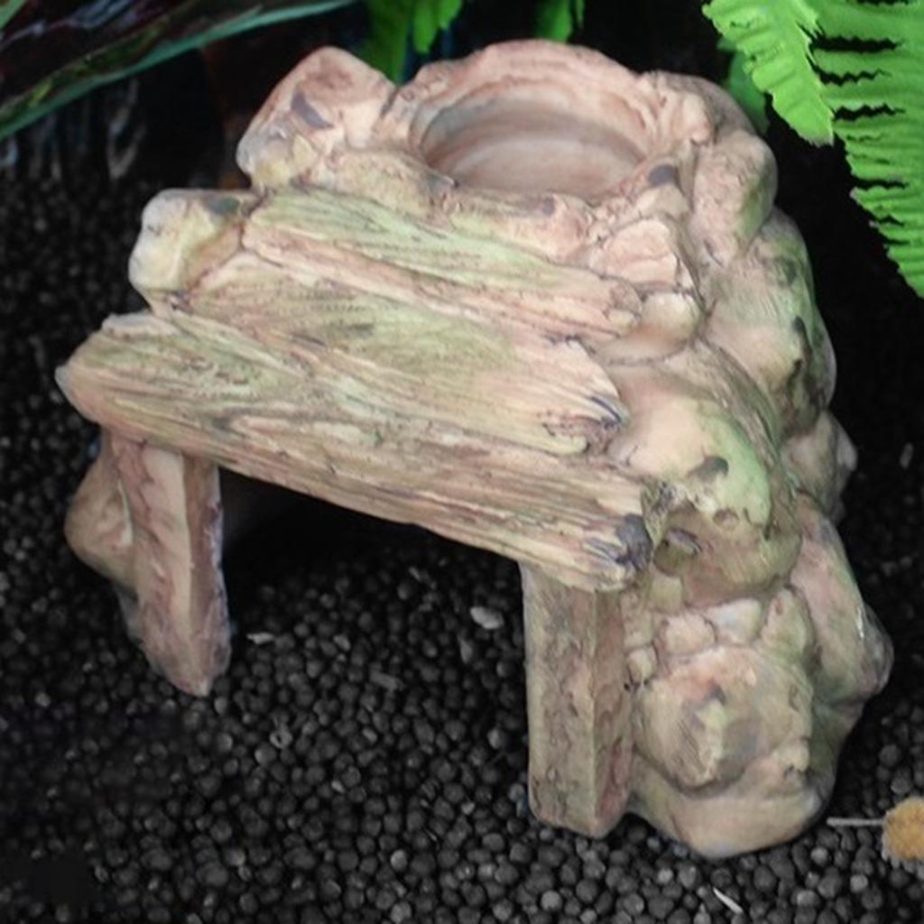Resin Reptile Hideout Cave Fish Tank Ornament Decor Aquarium Habitat for Tortoise Turtles Reptiles Frogs Fish Gecko
