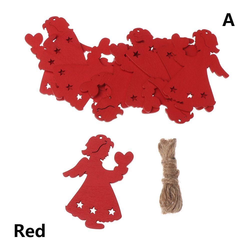 Tropfen Anhänger Holzhandwerk Weihnachten Hängend Weihnachtsmann/Elch/Engel Holzornamente Weihnachtsbaum Dekoration