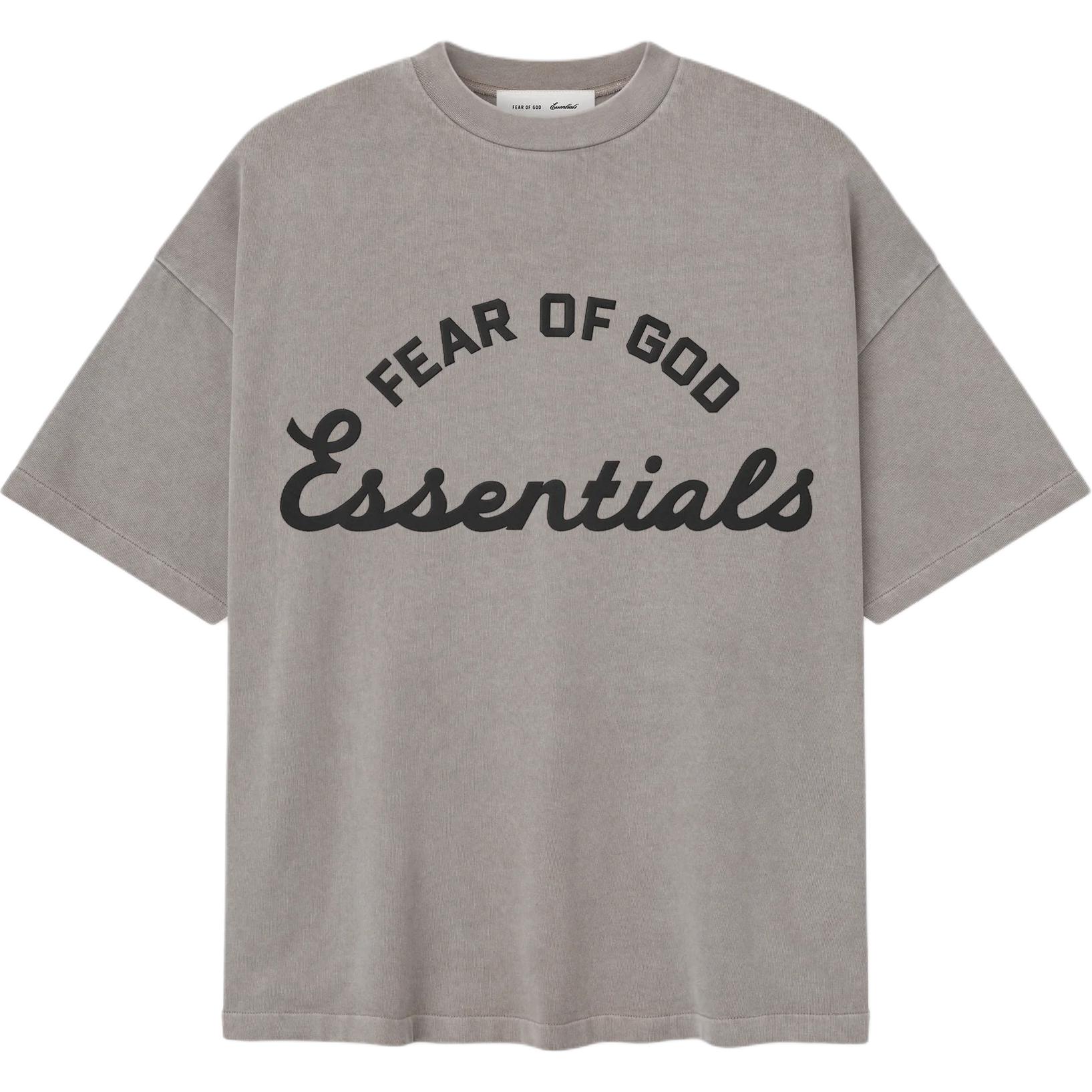 Fear of God Essentials 90s Short-Sleeve Tee Faded Seal Unisex Tops Grey 125SP264113F L